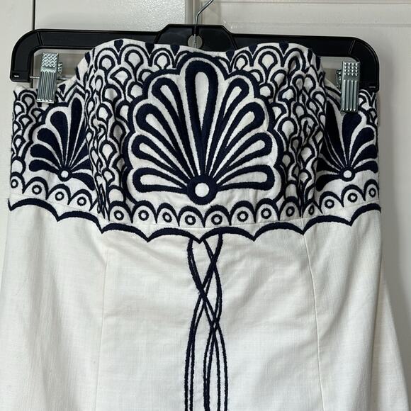 Lily Pulitzer Fly Me To The Sea Bowen Strapless Embroidered Dress Size 4 - Picture 4 of 11